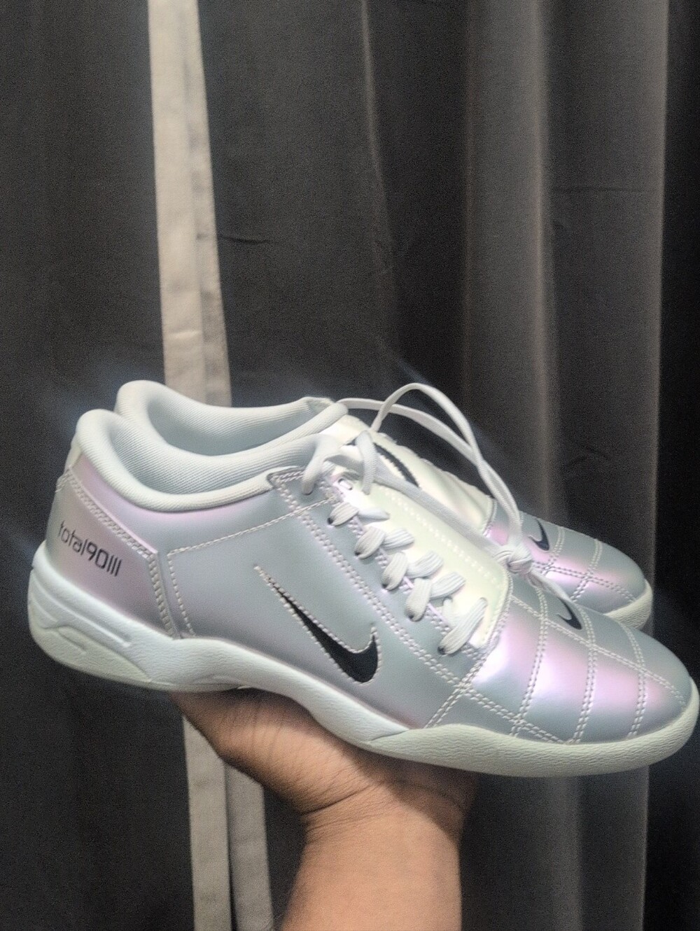 Men's Nike Total 90 III “Iridescent” Off-white/Silver/Black Size 7.5 NWOB